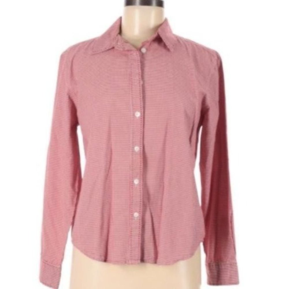 Pendleton Button Up Check Red Shirt Womens Sz M